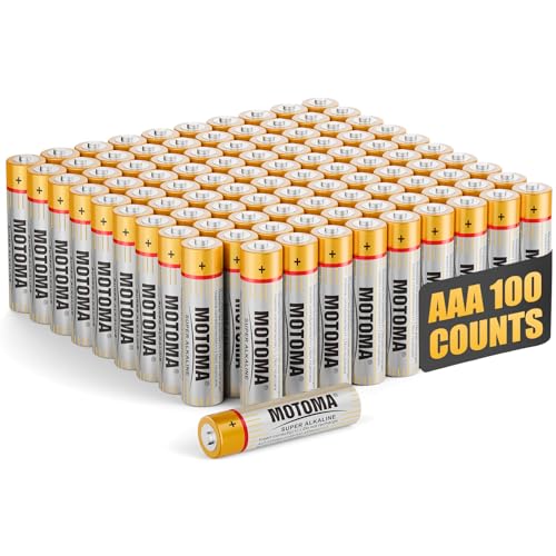 MOTOMA AAA Batteries 100 Pack 1.5V 720mA…