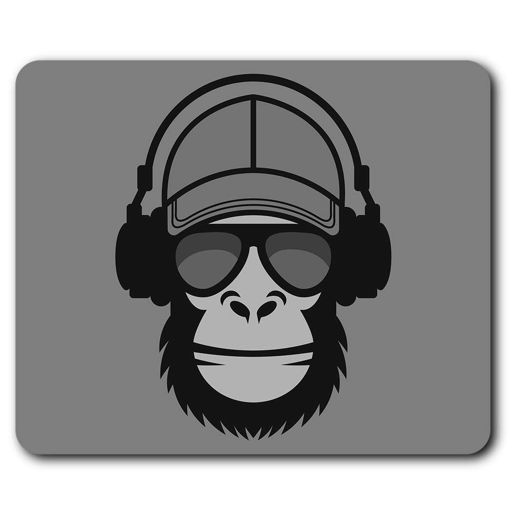 Destination Vinyl LtdFunky Monkey Music Headphones Mouse Mat Pad Computer PC Laptop Gaming Office Home Desk Accessory Gadget #42145
