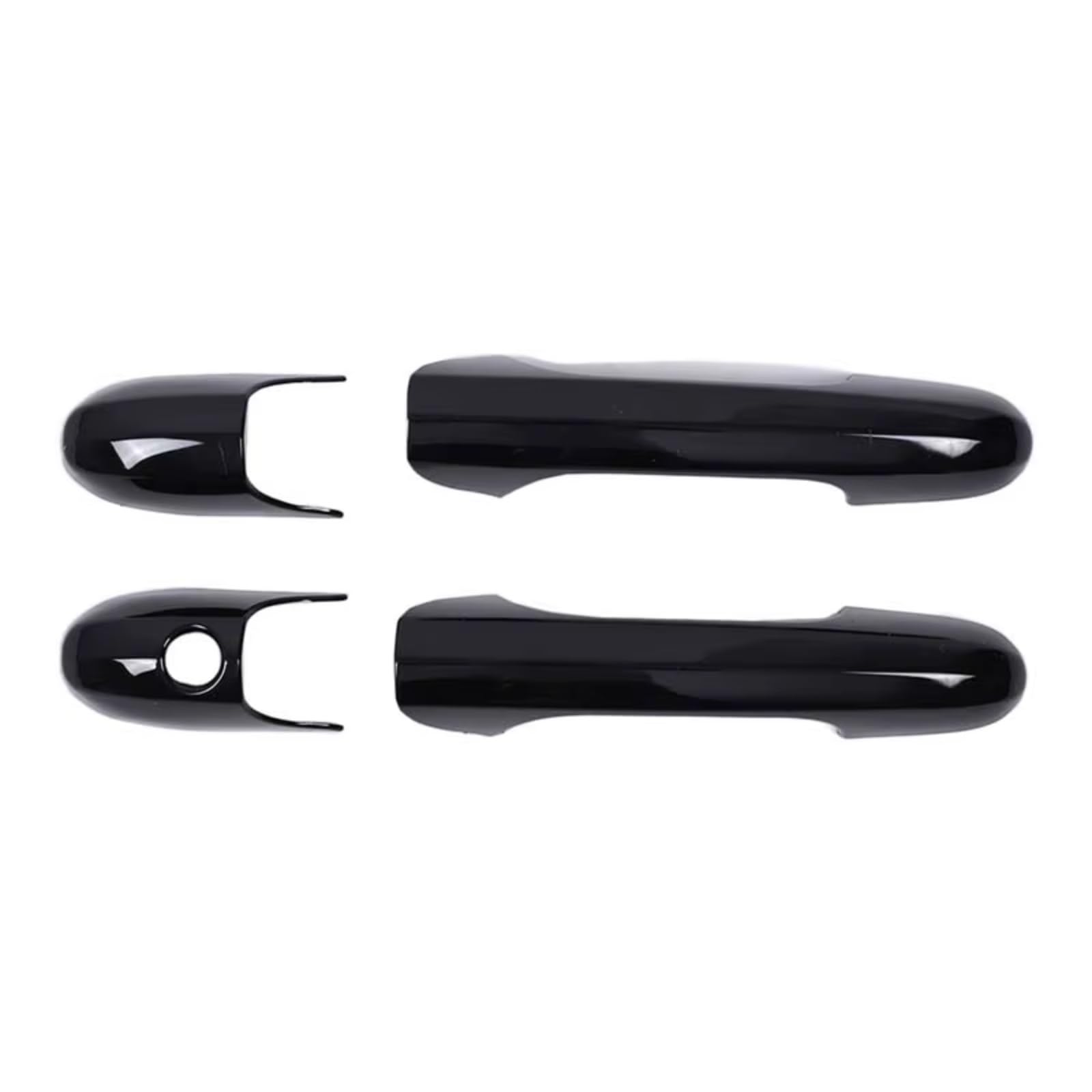 Rcuihgfb Glossy Black Door Handle Shell Compatible With Fiat For Abarth 595 2012-2025 Car Exterior Door Handle Cover Trim Accessories Set Replacement(Glossy Black)