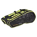 Fach für Saiten und Zubehör Dunlop NT 12-Racket Bag Tennistasche schwarz gelb