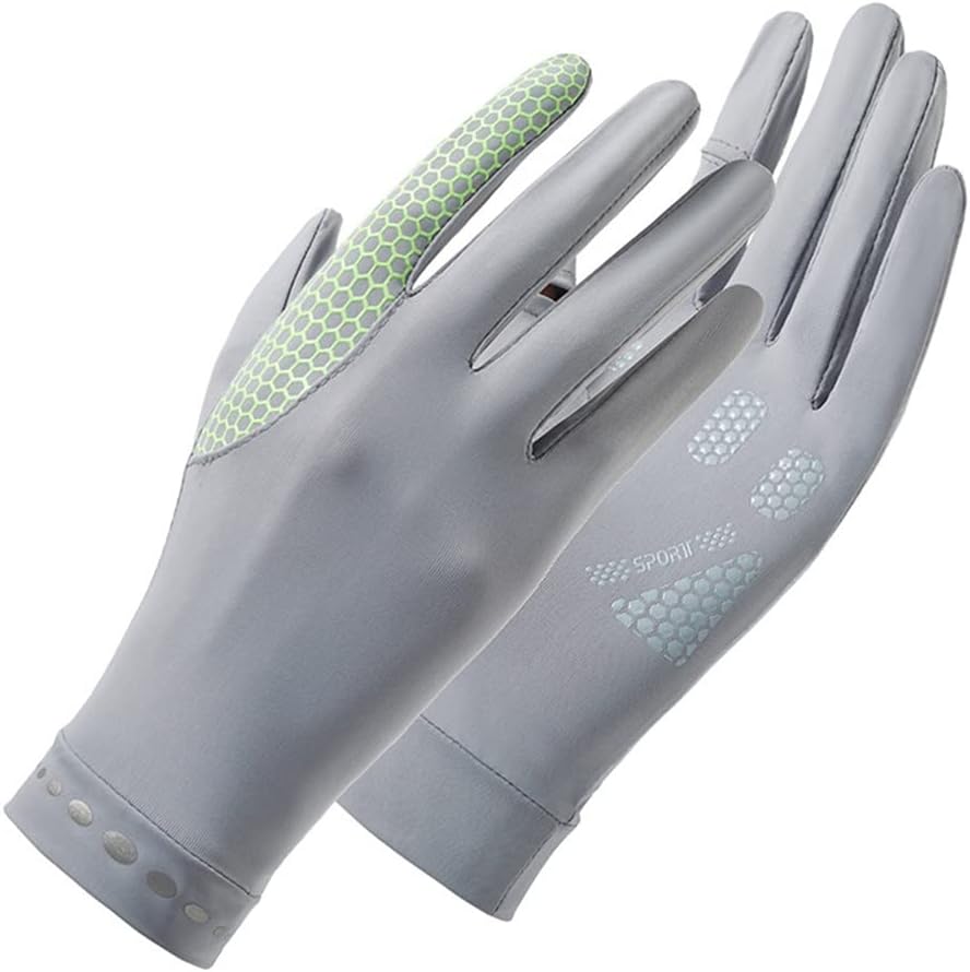 Women's Gloves Spring and Outdoor Riding Breathable Hand Guard Ice Silk Dew Finger Coolness