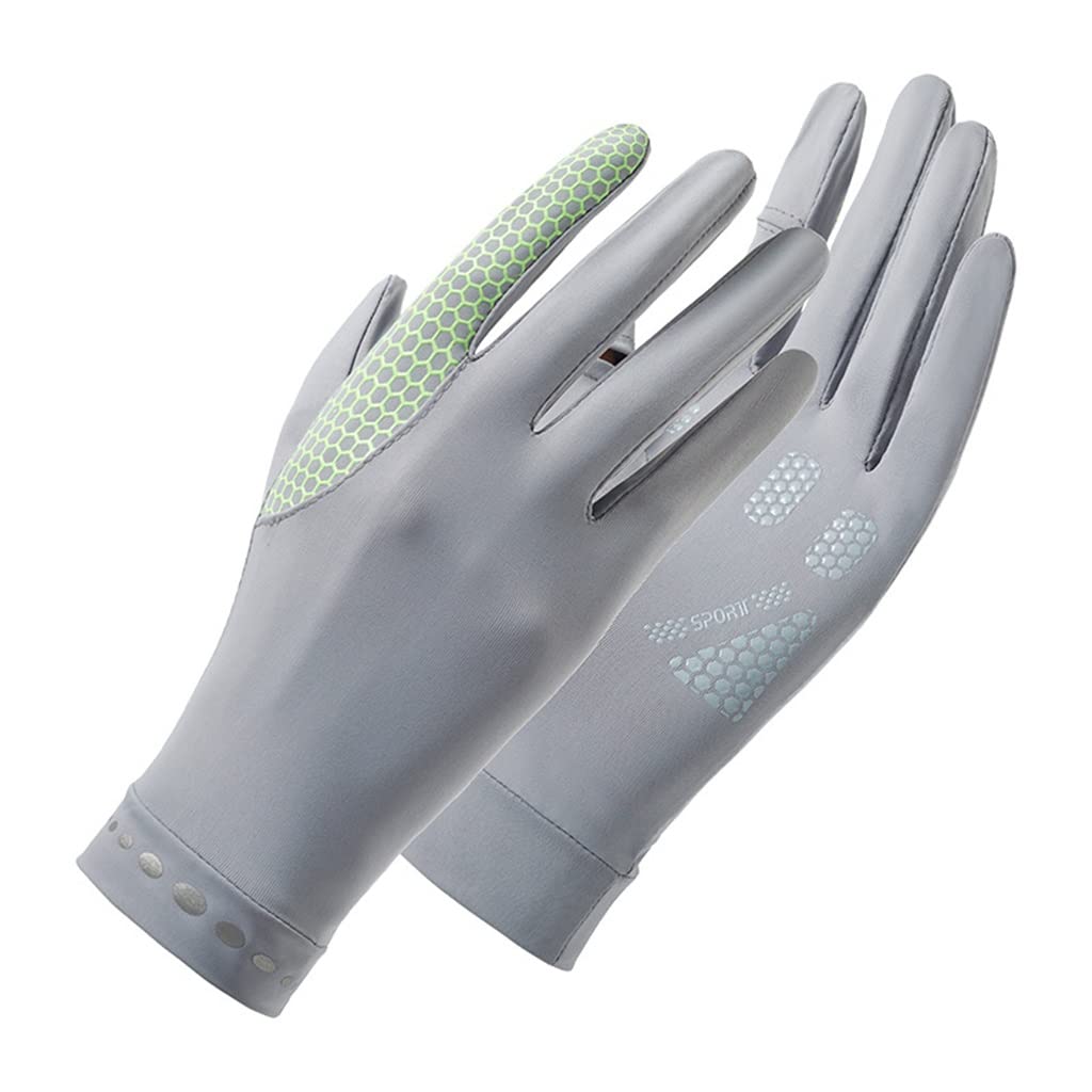 Women's Gloves Spring and Outdoor Riding Breathable Hand Guard Ice Silk Dew Finger Coolness
