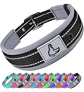 Joytale Reflective Dog Collar, Ultra Comfy Soft Neoprene Padded, Adjustable Heavy Duty Nylon Pet ...