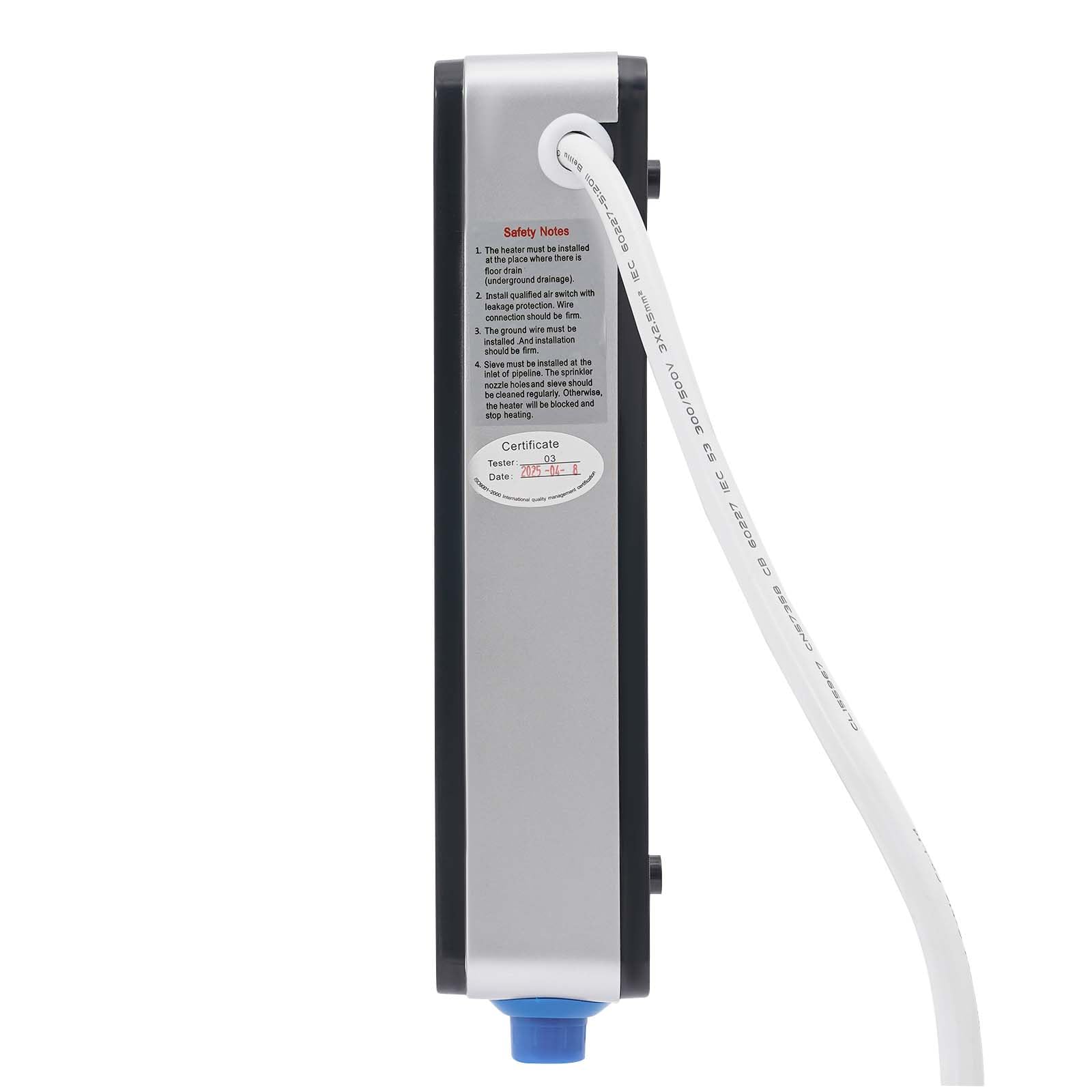6500W Mini Durchlauferhitzer Dusche 220V Elektrischer Warmwasserbereiter mit Digitalanzeige, IPX4 Wasserdichtigkeit, Kompakte Größe Instant-Heizung inklusive Duschkopf (Rot)
