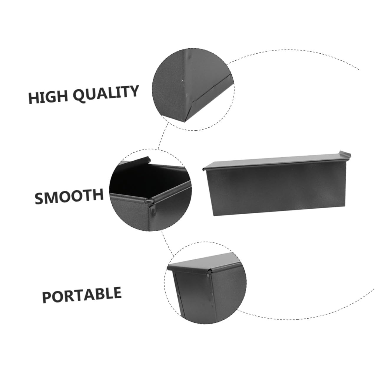 Molde Antiadherente para Hornear Pan Tapa de Hierro Negro | Ligero y Portátil, Fácil de Limpiar, Estructura Simple, Adecuado para Casa y Cheesecake