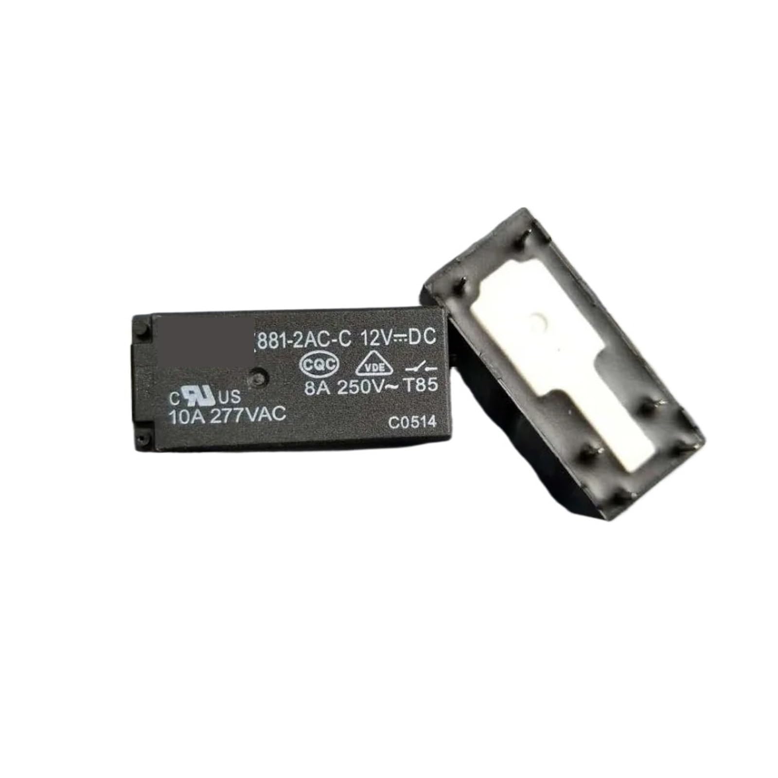 Relais de puissance 8A 250V CA 12V CC lot de 10 pièces pour circuit imprimé