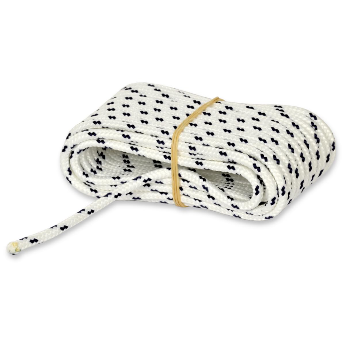 Corderie Italiane Tau – 12 Mm Durchmesser, 50 Meter, Weiß Mit Blauem Etikett, Mittelhartes Polyester