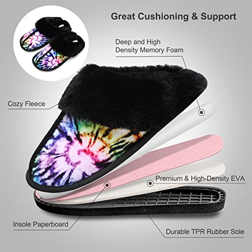 Besroad BD-ZT-JTX05-COLOURFUL-M Lightweight House Fuzzy Plush Slides Slippers thumb #5