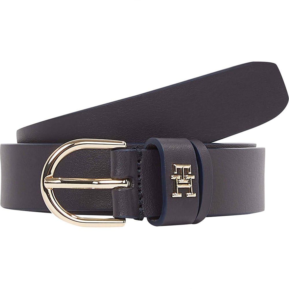 Tommy Hilfiger ESSENTIAL EFFORTLESS 2.5 Adjustable Belt Women's, Blue (Space Blue), 80