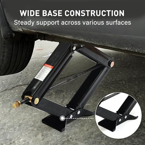 Image of RV Scissor Jack Stabilizer 7500lbs Heavy Duty 24 inch RV Trailer Stabilizer Leveling Scissor Jack for RV Camper with Crank Handle (New 24'' 4pc)
