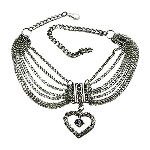 Women Silver Metal Boot Chain Bracelet Shoe Anklet Fashion Jewelry Accessory Love Heart 2 Pcs Pair2