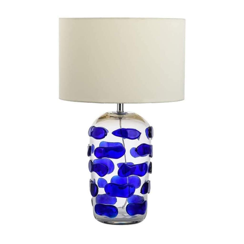 ROLTIN Table Lamp Glass Modern Creative Table Lamp,Bedroom Bedside Lamp, Living Room Decorative Desk Lamp Ceramic Lamp