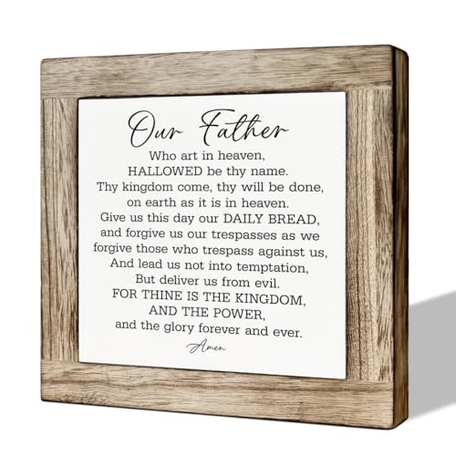 Christian Decor Art, Farmhouse Wooden Table Sign, Bible Verse Scripture