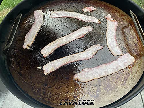 Lavalock Flat Top Griddle Grate For Uds 55 Gallon Drum Smokers Grill Plate Also Fits Weber Smokey Mountain 22" Wsm And Kettle Thick Steel With Handles #TOP4