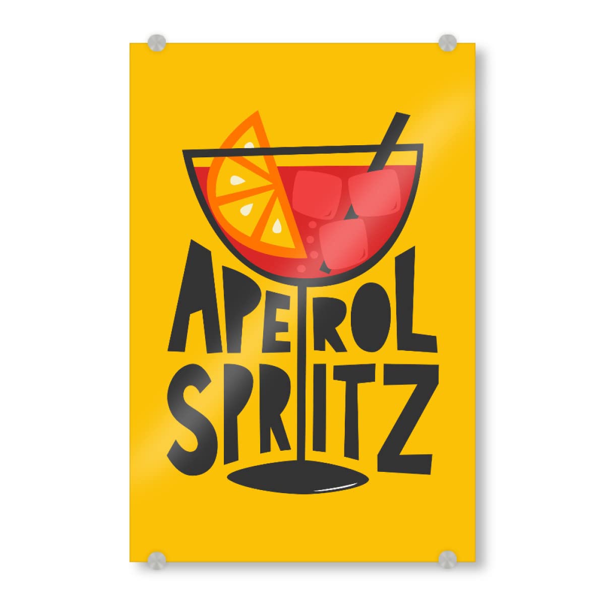 artboxONE Acrylglasbild 60x40 cm Typografie APEROL Spritz (Cocktail) - Bild Cocktail aperol Cocktail