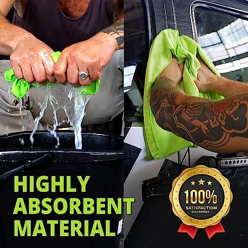 HELOMOR 12 Extra Large Floor Microfiber Cleaning Clothes, 30"x18" for Squeegee Mop, Multi-Purpose Color Rags, Reusable for House Floor Kitchen Car Window Highly Absorbent, Lint and Streak Free