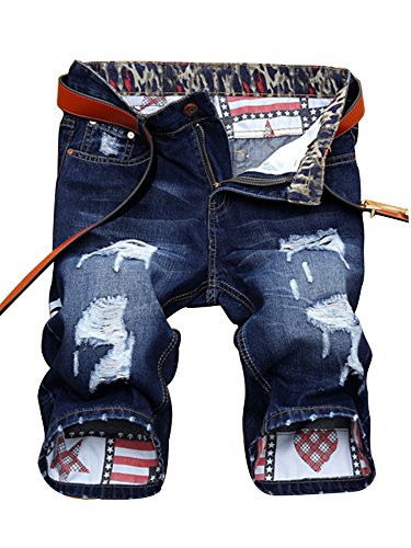 Short Homme en Jean Tissu Fin Confortable Bermuda Fashion Fermeture zippé,13146,34/FR44 Cover