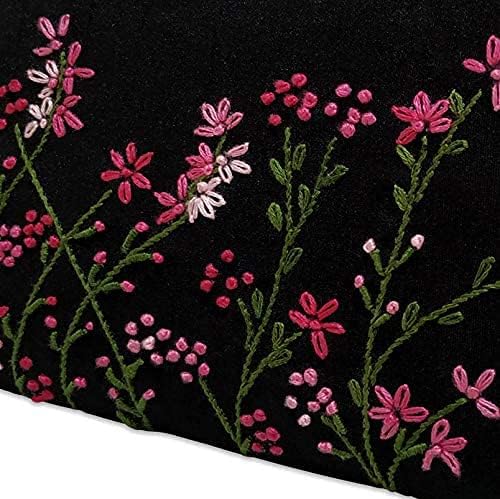 Image of Deeva Women's Clutch, a masterpiece with hand-embroidered floral design on luxurious silk fabric for an exquisite and elegant touch