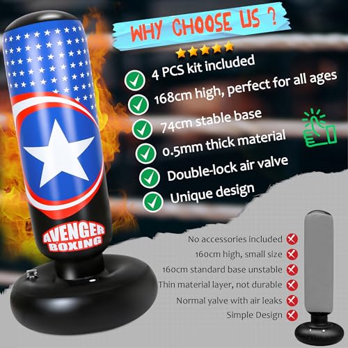 Punching Bag for Kids, All Star 66 Inch Kids Punching Bag with Gloves for Karate, Taekwondo, MMA