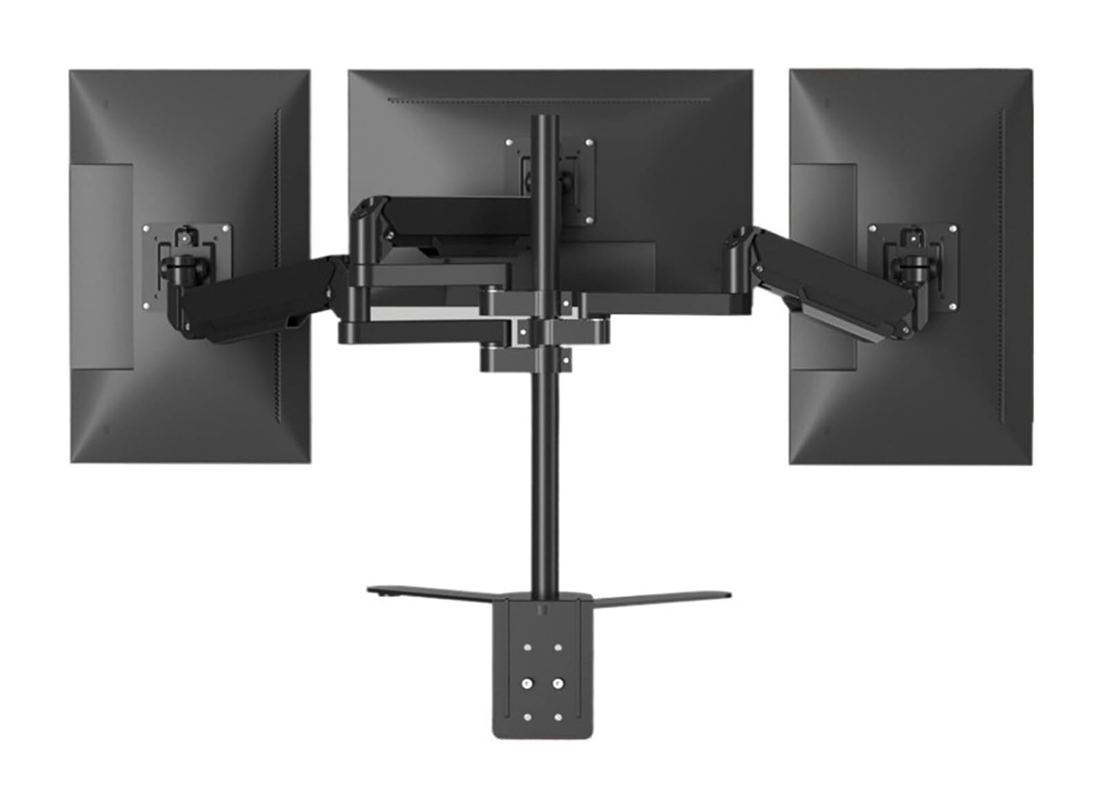 Supporto da tavolo for monitor triplo in metallo | Supporto da scrivania for 3 monitor con bracci con molla a gas for una comoda posizione di lavoro