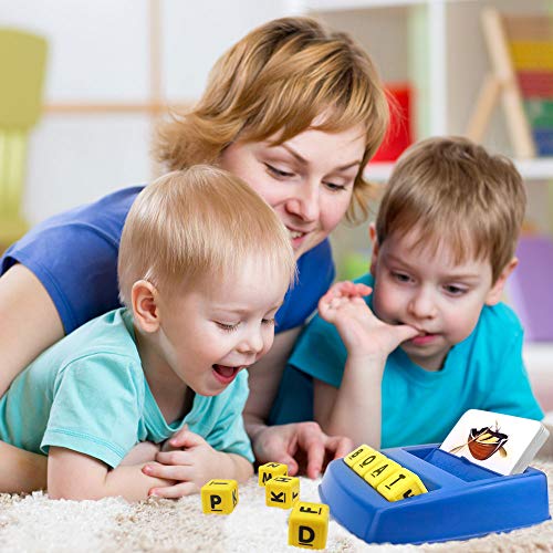 JONEG Matching Letter Game, Kindergarten Preschool Educational Learning Toys, Spelling Games for Kids and Reading Game, Age 2 3 4 5 6 7 8 Year Old Girls & Boys