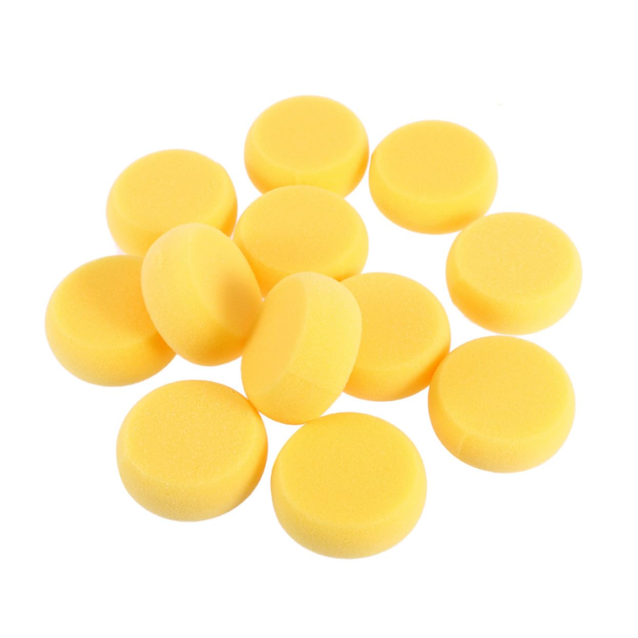 STOBOK 48piezas Esponjas De Pintura Sintéticas Redondas Amarillas para Manualidades y Pack De Absorbentes y Fáciles De Limpiar
