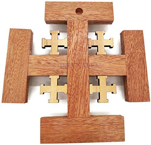 Hand Made Jesus Face Wall Cross With Incense Soil Olive Wood Jerusalem Holy Land