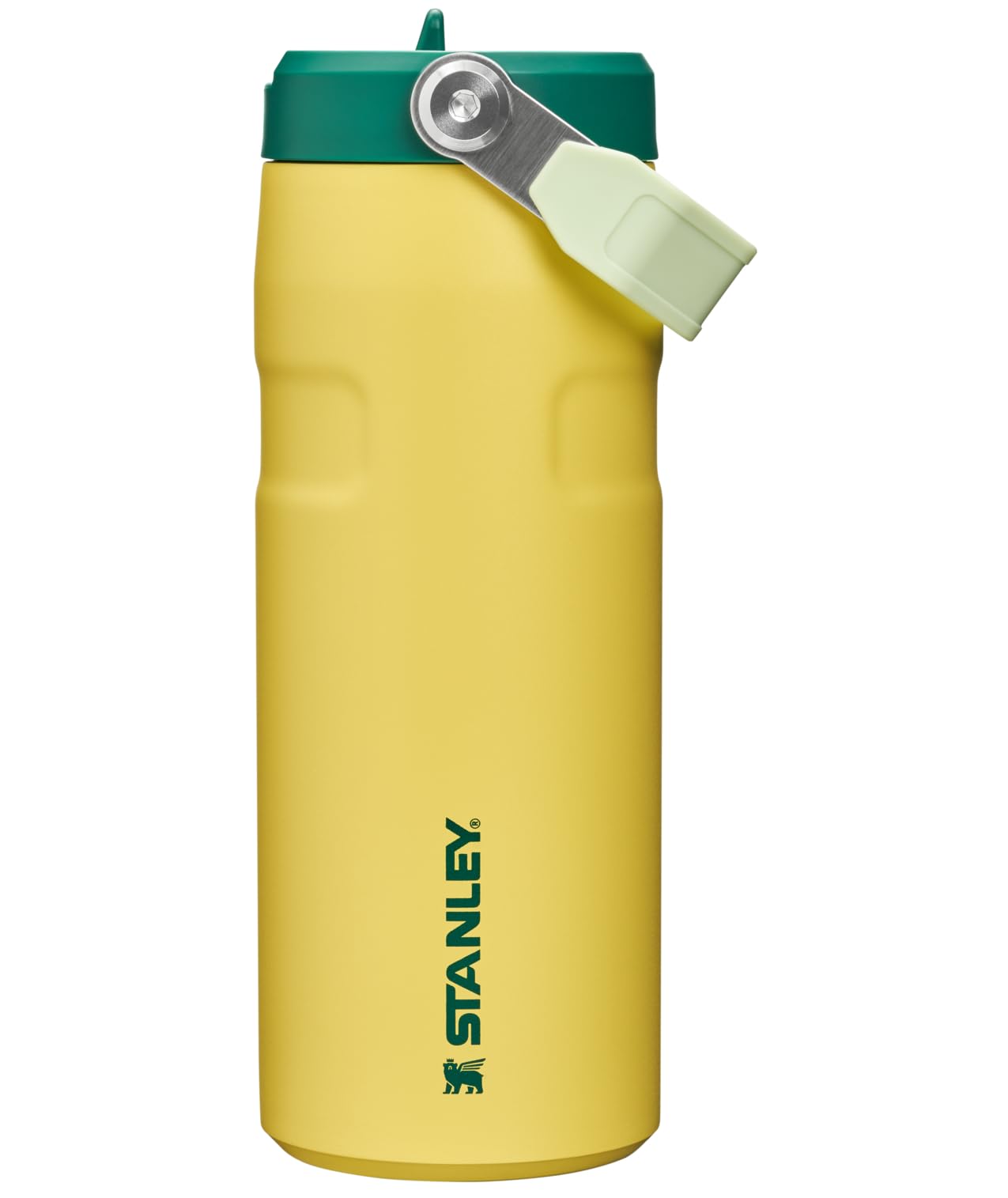 STANLEY IceFlow Flip Straw 2.0 Bottle, 16 oz, Daffodil Emerald | Easy Carry Handle | Twist On Lid and Flip Up Straw | Lightweight Water Bottle | Insulated Stainless Steel | BPA-Free