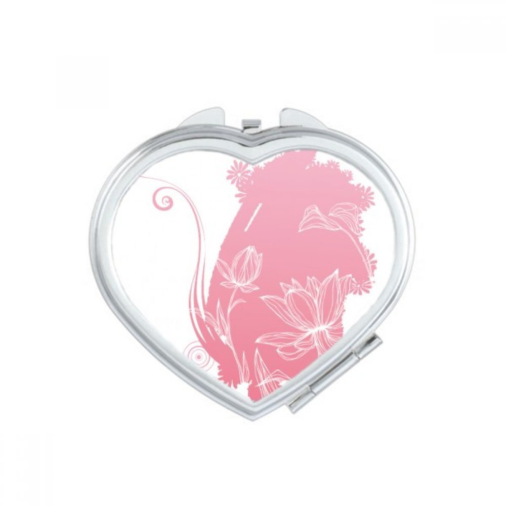 Miroir compact fleur de lotus de poche de maquillage portable artisanal multicolore DIYthinker