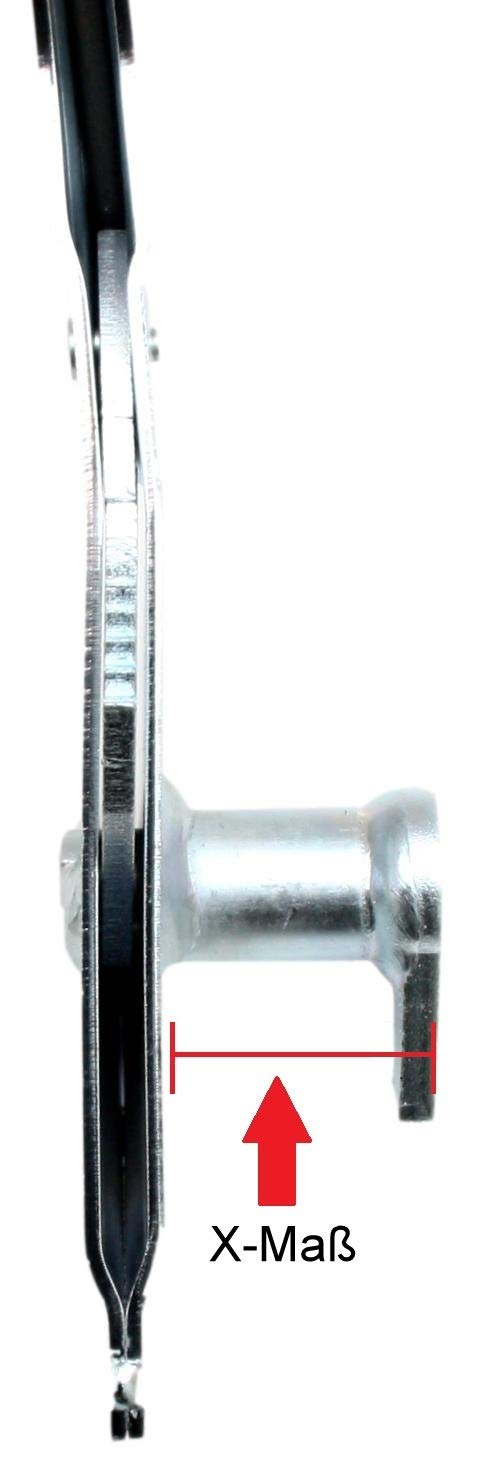 trailer parts4u Handbremshebel für Peitz-PAV-SR Handbremshebel Anhänger X-Maß 21-53mm (31mm)