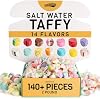 Snackathon Mezcla Variada de Caramelo Salado de Agua – Variedad de 14 Sabores, Tamaño Familiar a Granel de 2 LB, Caramelo Gourmet Suave y Masticable, Aprox. 140+ Piezas Individualmente Envueltas 2 Libras 2