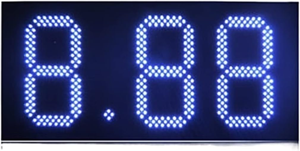 Protable Gym Timer Hot 12 Inch Rainproof White 8.88 Format Led Oil Price Sign LED Outdoor Di-splay Panel Gas Station LED Digital Gas Price Sign Outdoor Digital Visibility (Color : 3 Digit Countdown)