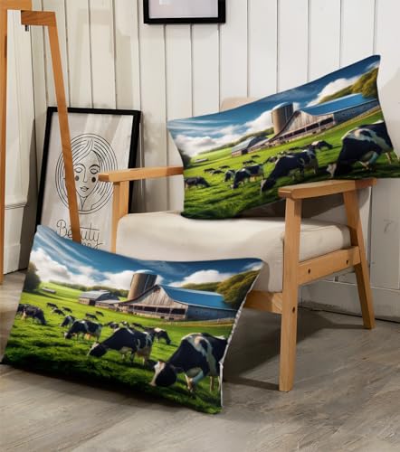 Parure de lit 3D vache 220x240 cm en microfibre avec fermeture éclair