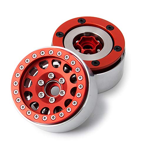 Rclions 4Pcs Stainless Steel Rc Wheel Weight Block 56G Counterweight Upgrade Parts For 1.9" Beadlock Wheels #TOP4