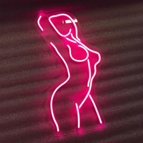 Image of Lady Neon Signs for Wall Decor 26 inches Neon Sexy Lady Body Light Up Sign Bedroom Bar Club Game Room Lights
