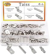 Taiss 120 Stück regalstifte kit regalbodenträger 4 Stile einlegeboden halter für Regale/Bücherreg...