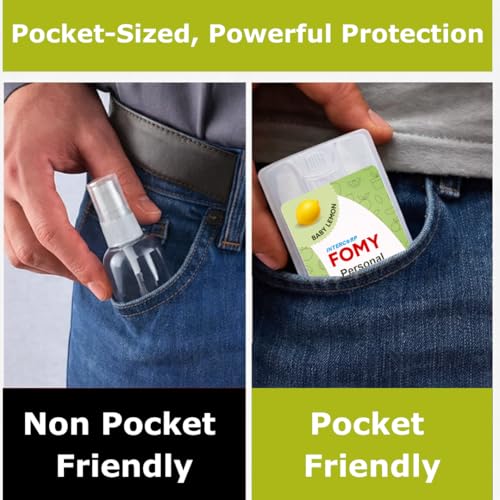 Image of Pocket Sanitizer Spray 20 ml | Hand & Surface Disinfectant | Gentle & Effective Germ Protection (20 ml, Lemon)