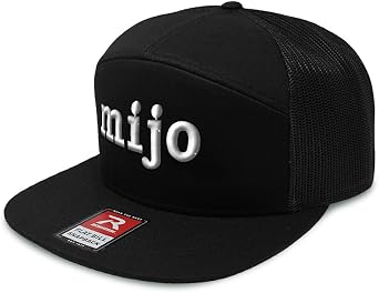 Mesh Cap Hat Snapback Hat Mijo Son B Flat Bill Hat Trucker Cap Hat 7 Panels