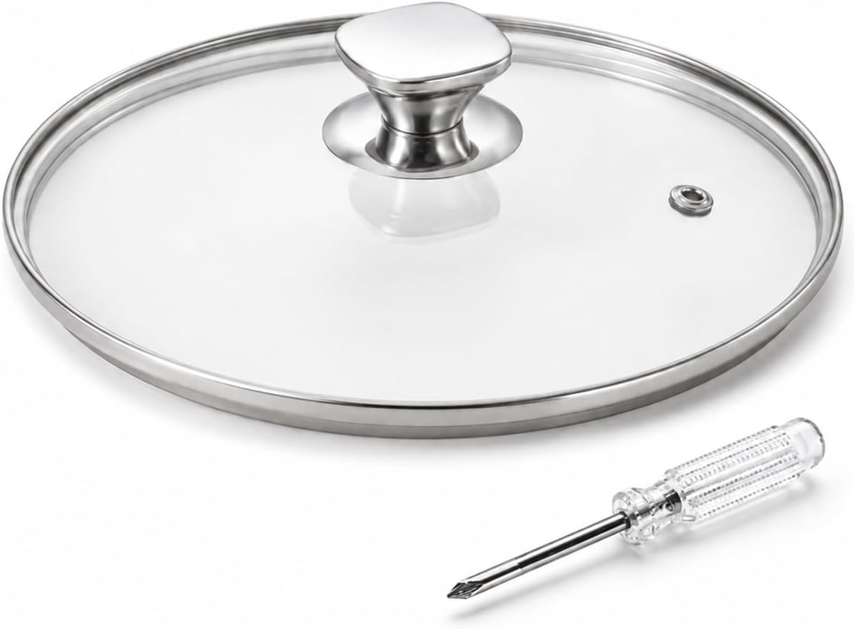 10.2 Inch Pan Lid Tempered Glass Cover for Frying Pan Pot Cookware