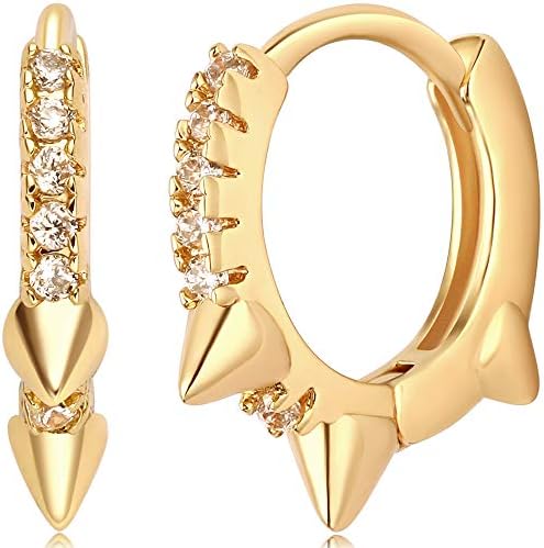OSIANA Gold Huggie Hoop Earrings 14k Gold Plated Dainty Tiny Minimalist Earrings Gift Jewelry for Women Girls