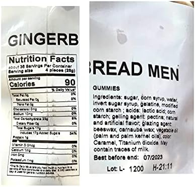 Vidal Gingerbread Gummies Sweet - Soft and Chewy Christmas Sweets Bulk Bag - 2kg