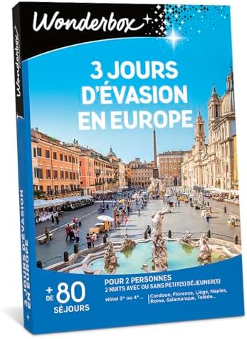 Wonderbox - 3 Jours D'évasion en Europe - Coffret Cadeau - Idée Cadeau Séjours