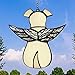 VERLIAN Angel Dog Memorial Gifts for Loss of Dog-Hanging Dogs Bereavement Sympathy Rememberance Gift Pet Passing Away Remembrance Stained Glass Window Wall Ornaments for Dog Lovers (Beige Dog)