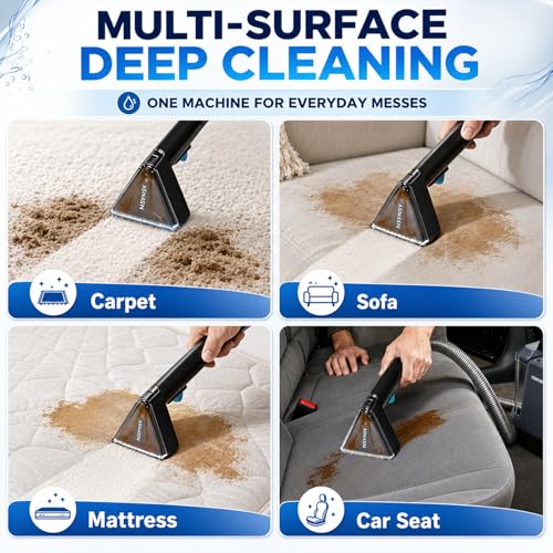 Portable Carpet Upholstery Cleaner for Furniture, Pet Stains, Car Interiors - image 7