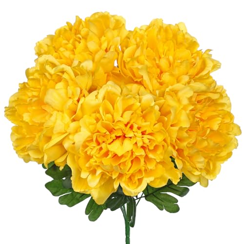 Briful Yellow Peony Silk Bouquet