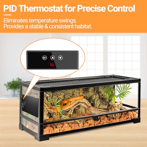 REPTI ZOO Reptile Heat Pad 8 in × 12 in, 23W Reptile Heat mat with Adjustable Thermostat for Turtles, Hermit Crabs, Bearded Dragons, Leopard Geckos, Snakes, Lizards by REPTI ZOO - Image 8