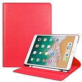 Fintie iPad Pro 10.5 Case with Built-in Apple Pencil Holder - 360 Degree Rotating Stand Protective Cover with Auto Sleep/Wake Feature for Apple iPad Pro 10.5 inch 2017, Red