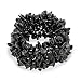 Bling Jewelry Black Onyx Chip Stone Wide Chunky Cluster Multi Strand Stretch Bracelet for Women
