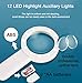 30X Magnifying Glass with Light - Handheld Illuminated Lighted Magnifier with 12 LED for Seniors Reading Map,Macular Degeneration,Inspection,Coins,Stamp,Jewelry,Exploration-White