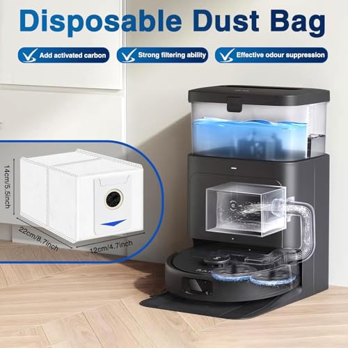 Image of 5Pcs Dust Collection Bags Compatible with Ecovacs Deebot N30, N30 Plus & N30 PRO Omni Vacuum Cleaner, Replenishment Kit Replacement Parts, Replacement Accessories Capabilities Large Dust Bags